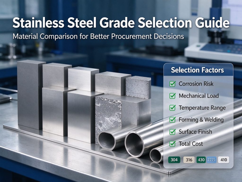Stainless Steel Grade Selection Guide for Industrial Buyers: How To Pick The Right Alloy