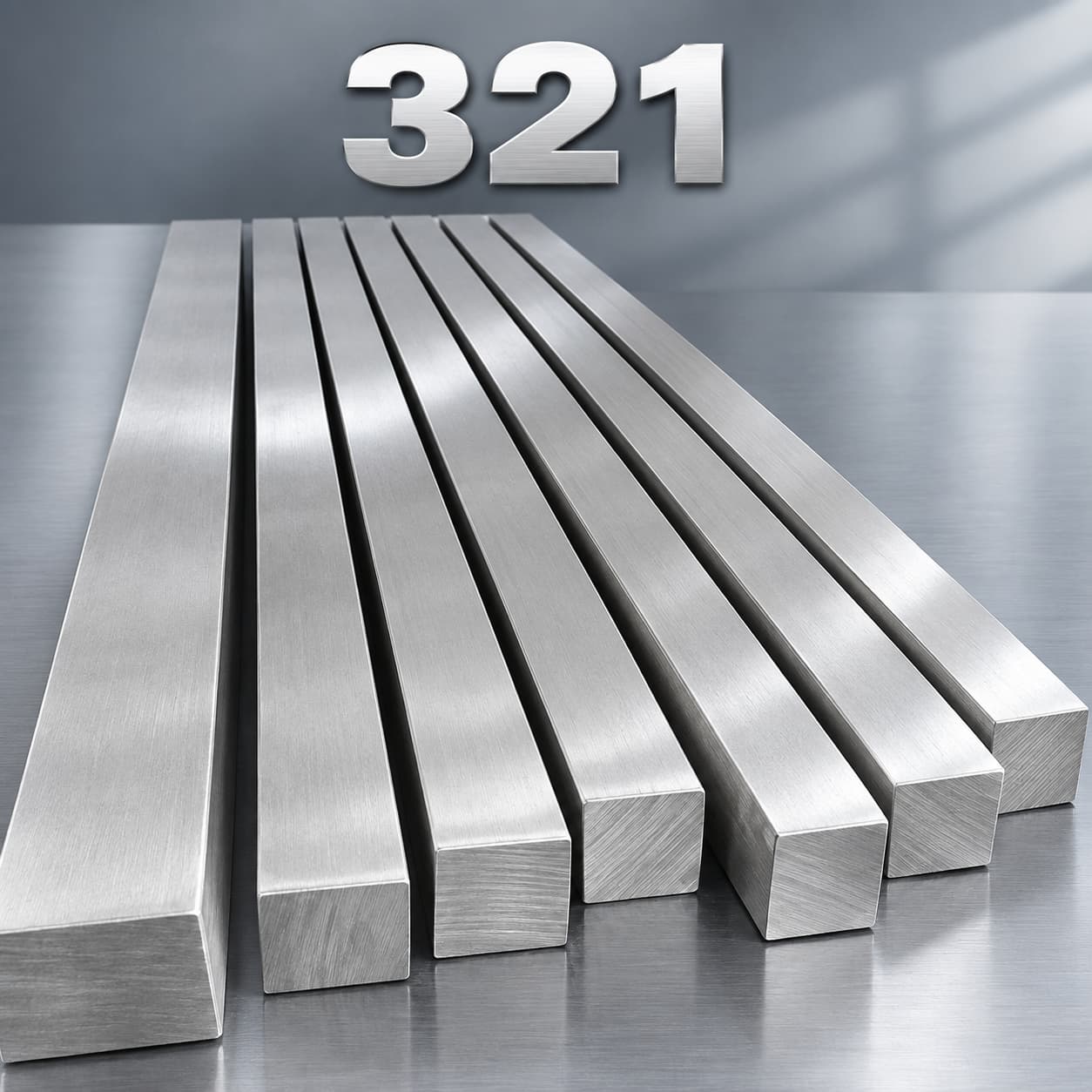 321 Stainless Steel Square Bar